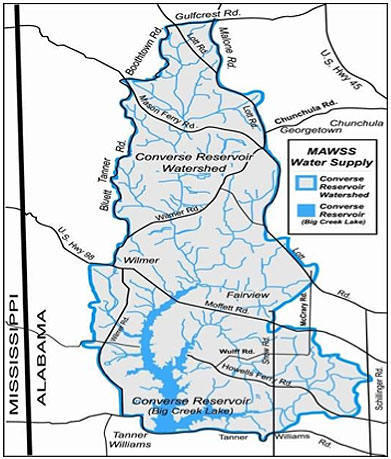 big creek lake map