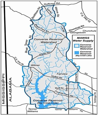 Big Creek Lake map