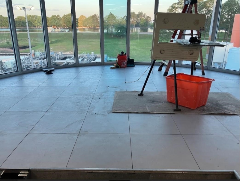 The new floor for the Myers Control Room