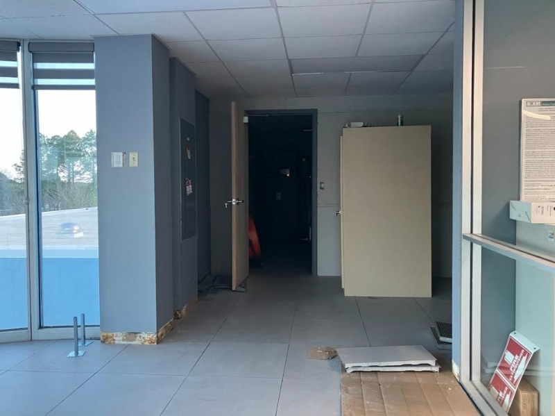 More renovated walls and flooring in the Control Room