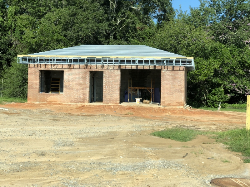 Construction also continues on the new maintenance building.