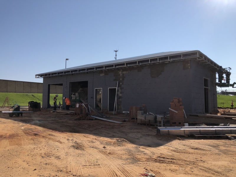 Construction continues on the new generator building.