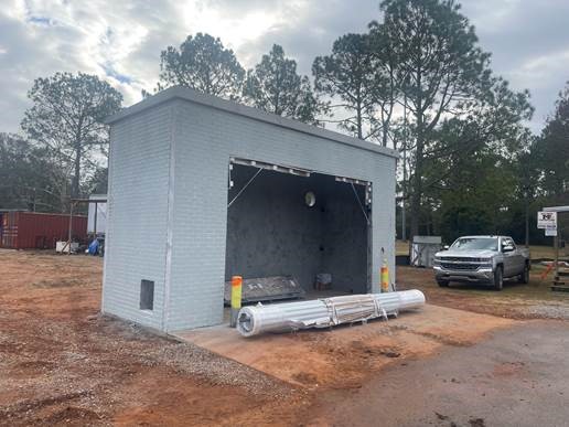 A pad being formed for a new generator